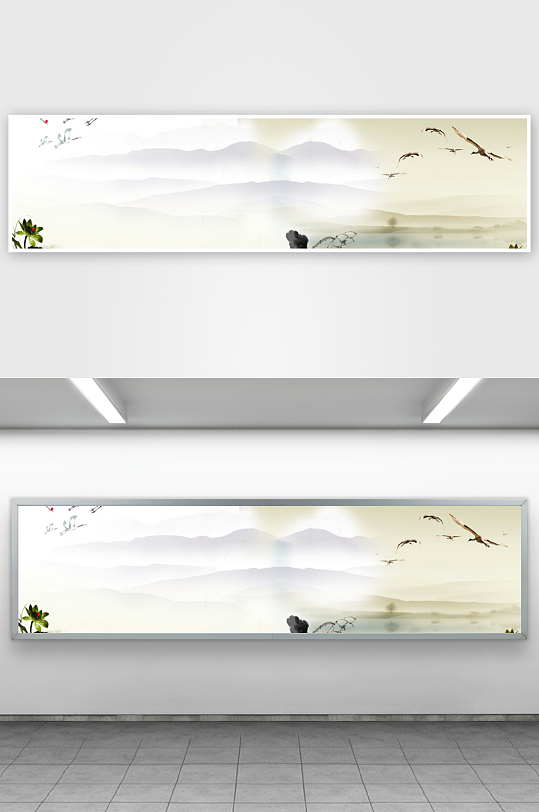 中国风水墨意境背景素材-众图网