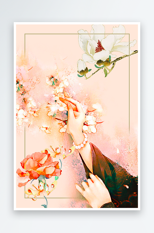 中国风水墨海报背景素材-众图网