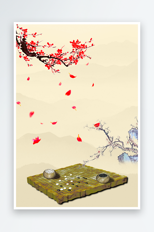 中国风水墨海报背景-众图网