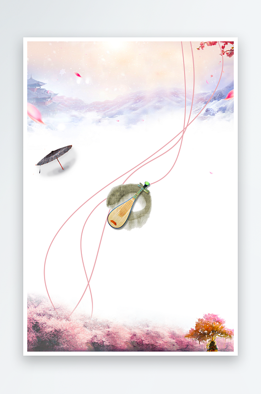 中国风水墨海报背景-众图网