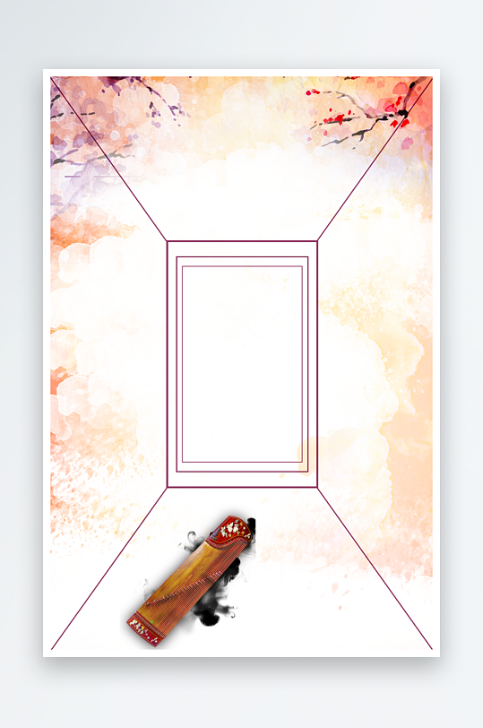 中国风水墨海报背景-众图网