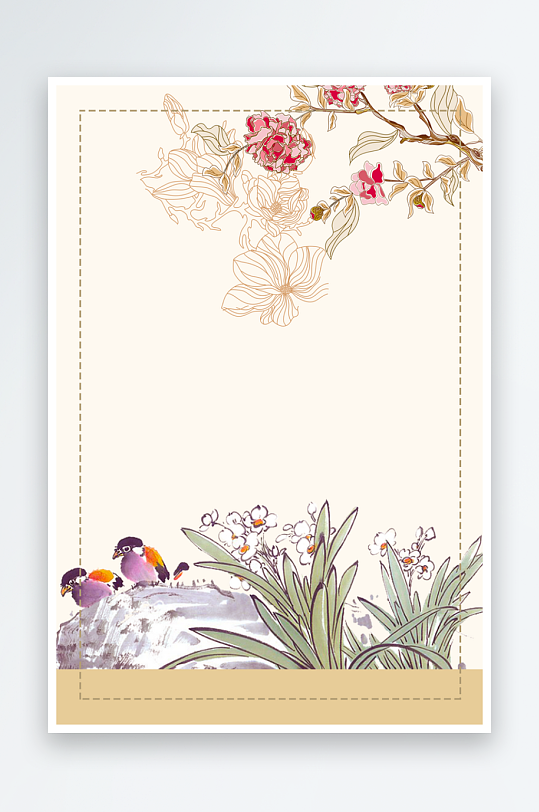 中国风水墨海报背景-众图网