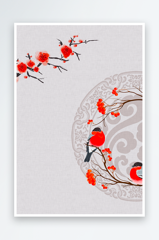 中国风水墨海报背景模板-众图网