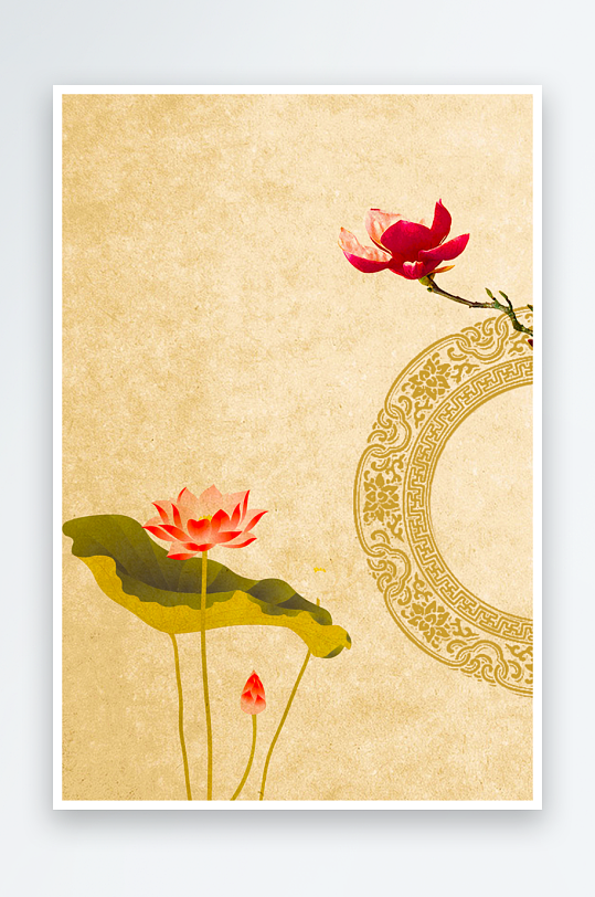 中国风水墨海报背景模板-众图网