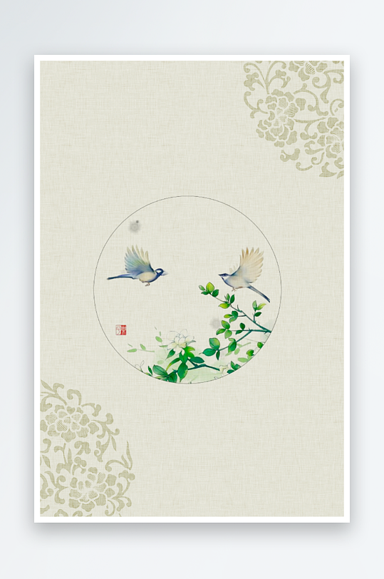 中国风水墨海报背景模板-众图网