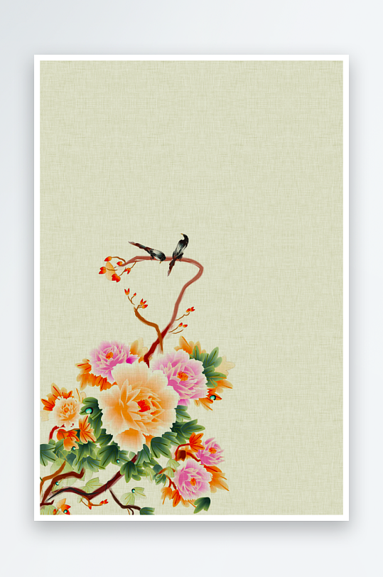 中国风水墨海报背景模板-众图网