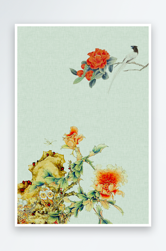 中国风水墨海报背景模板-众图网