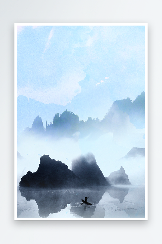 中国风水墨海报背景模板-众图网