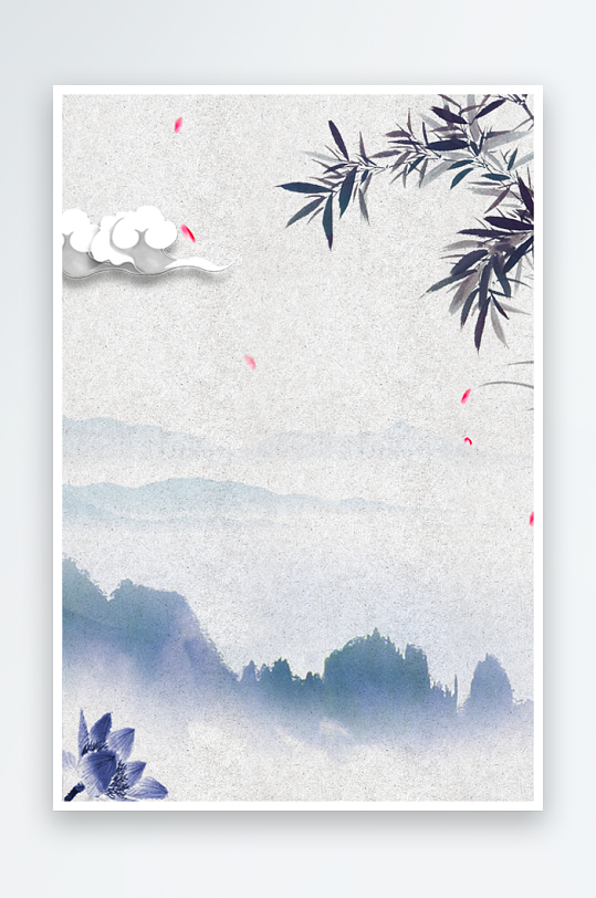 中国风水墨海报背景模板-众图网