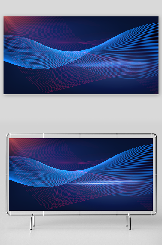 蓝色科技背景素材-众图网