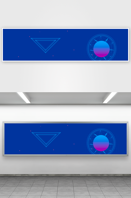 蓝色科技背景素材-众图网