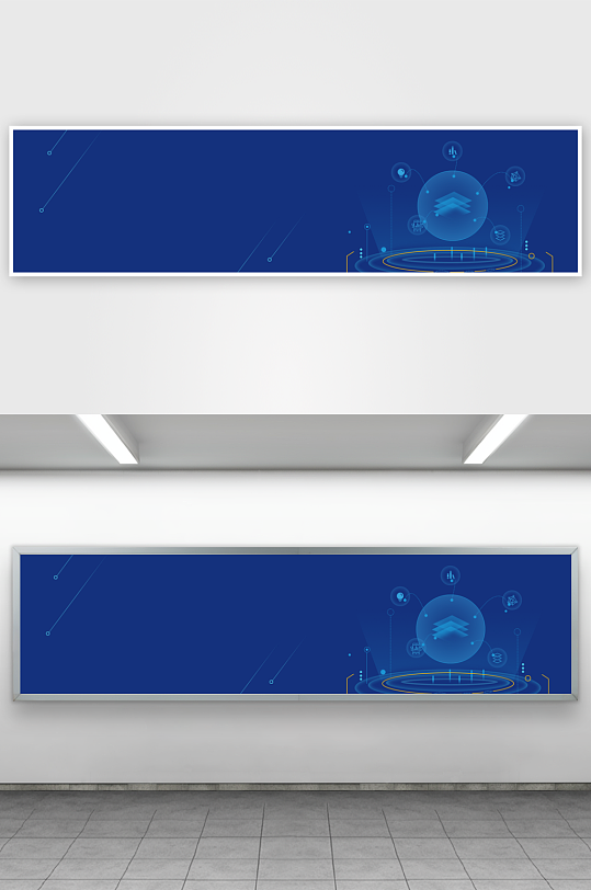 蓝色科技背景素材-众图网