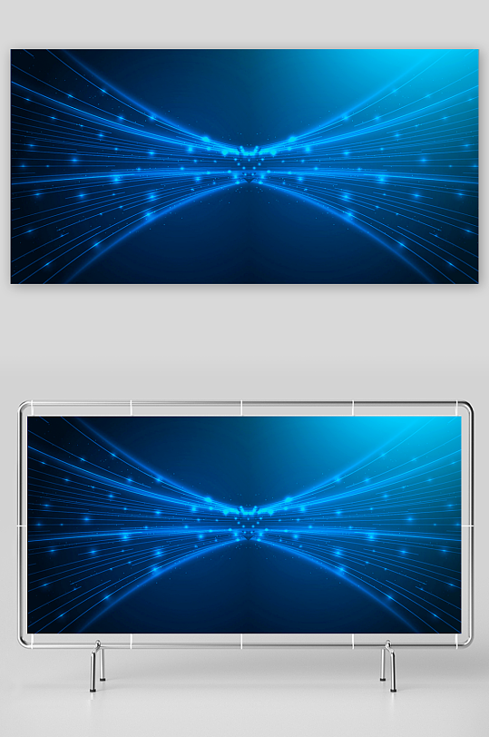 蓝色科技背景素材-众图网