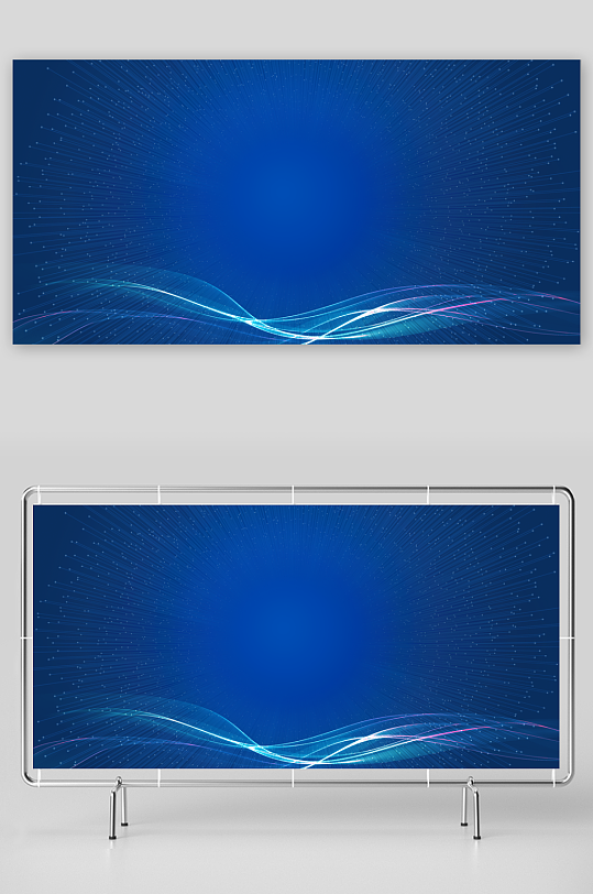 蓝色科技背景素材-众图网
