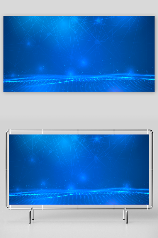 蓝色科技背景素材-众图网