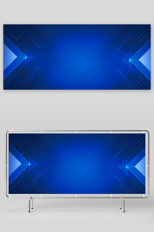 蓝色科技背景素材-众图网