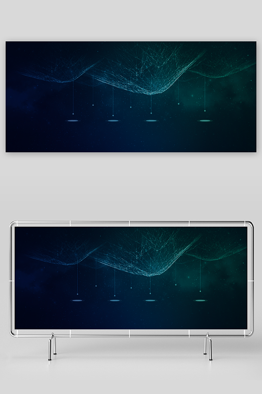 蓝色科技背景素材-众图网