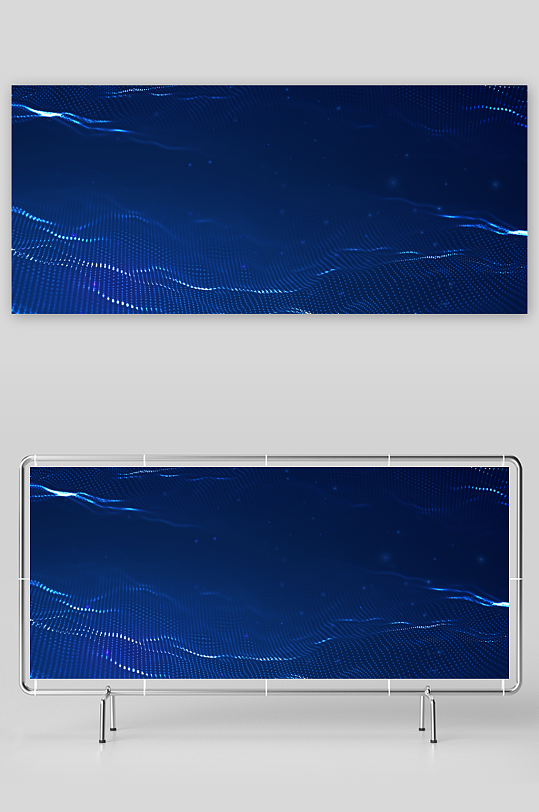 蓝色科技背景模版素材-众图网
