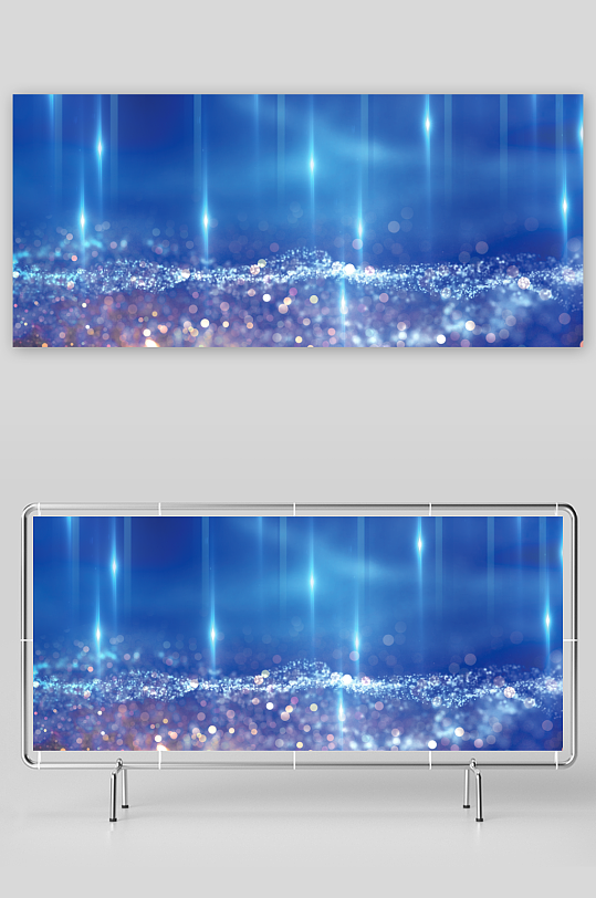 蓝色科技背景模版素材-众图网