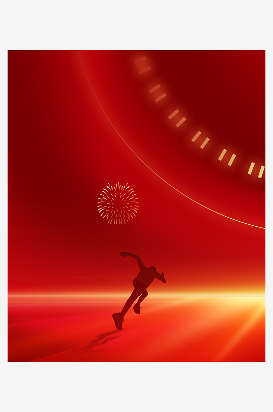 红色喜庆背景模版-众图网