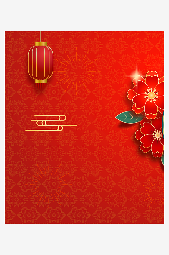 红色喜庆背景模版-众图网