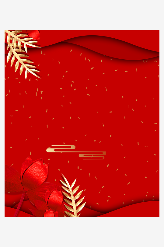 红色喜庆背景模版-众图网