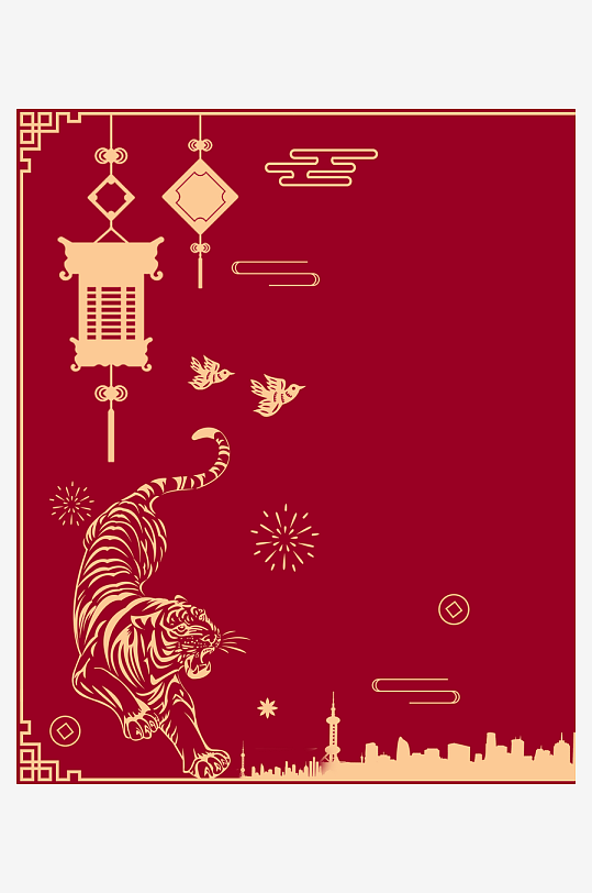 红色喜庆背景模版-众图网