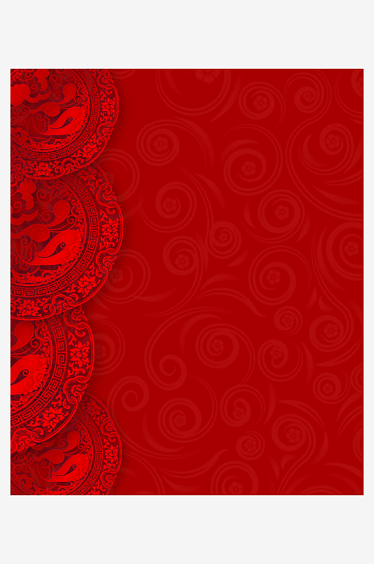 红色喜庆背景模版素材-众图网