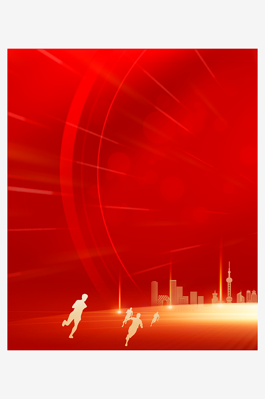 红色喜庆背景模版-众图网