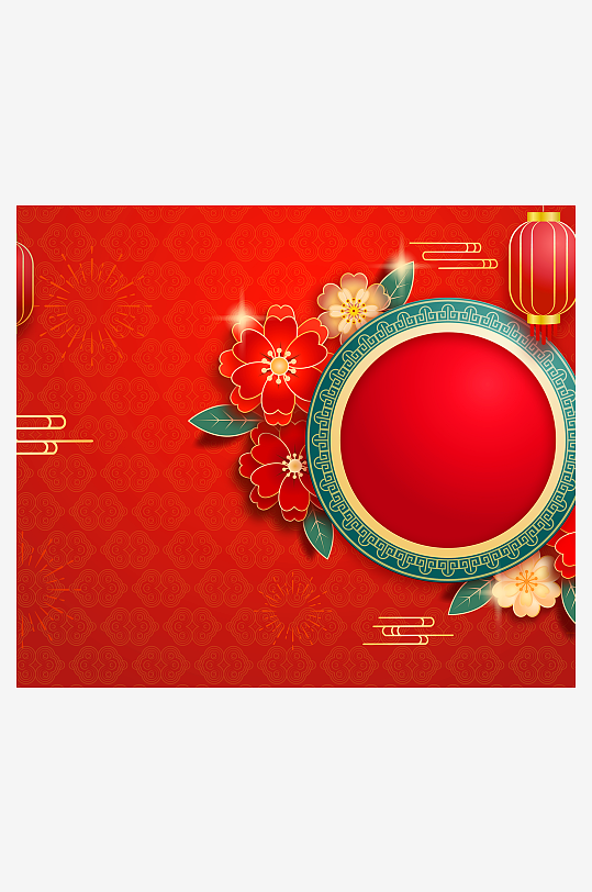 红色喜庆活动背景模版-众图网