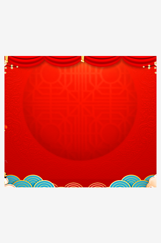 红色喜庆活动背景模版-众图网
