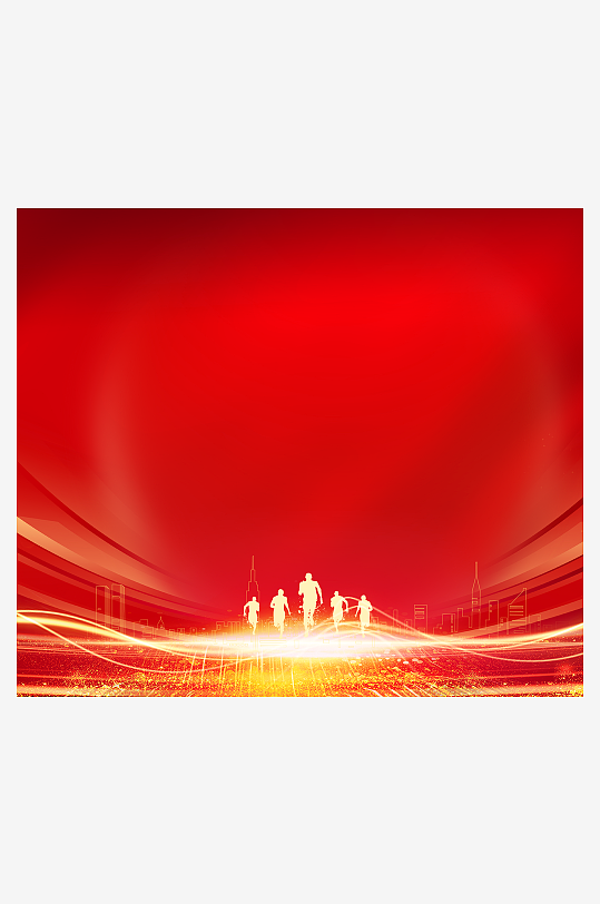 红色喜庆活动背景模版-众图网