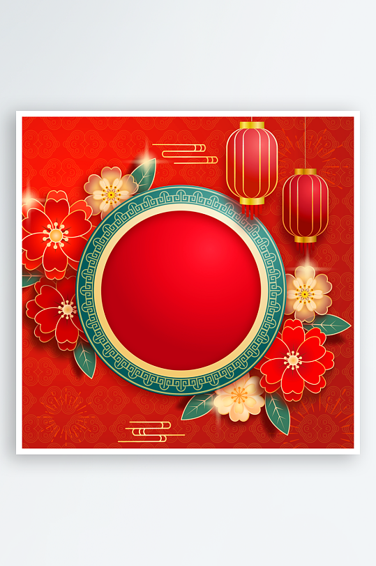 红色喜庆活动背景模版-众图网