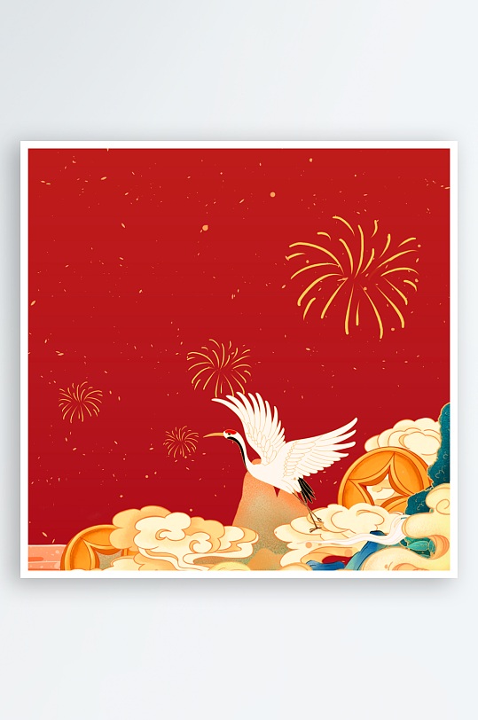 红色喜庆活动背景模版-众图网