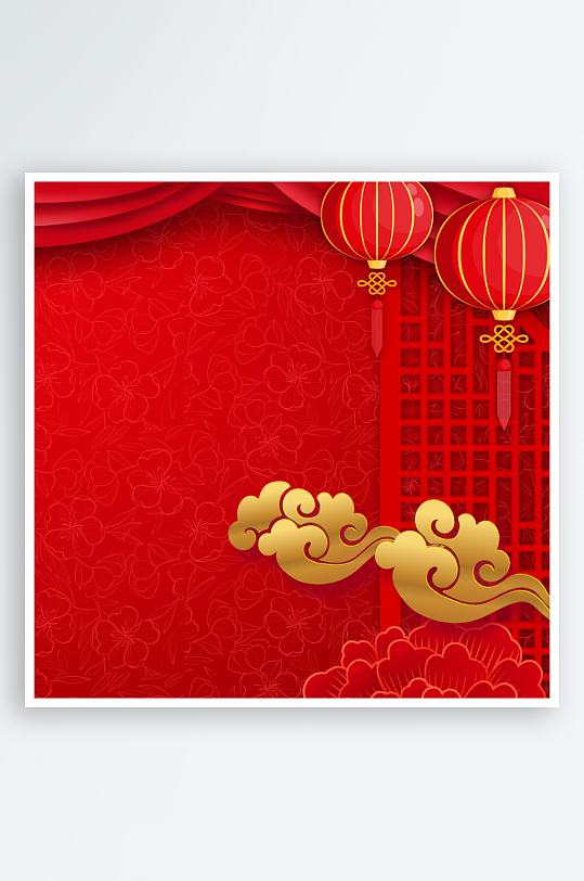 红色喜庆活动背景模版素材-众图网