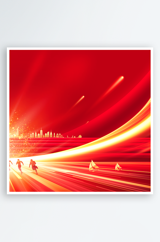 红色喜庆活动背景模版-众图网