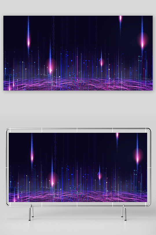 蓝色科技背景素材-众图网