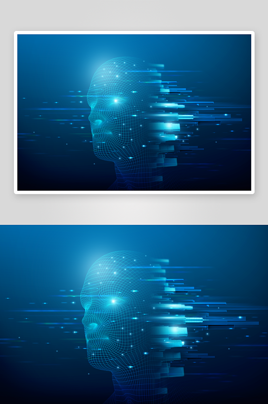 蓝色科技背景素材-众图网