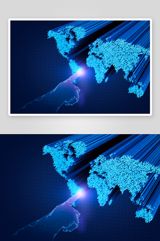 蓝色科技背景模版素材-众图网