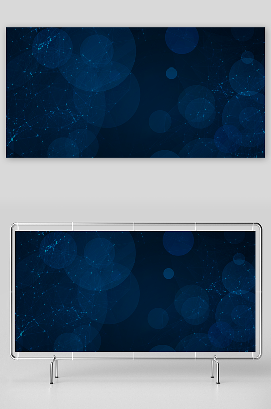 蓝色科技背景模版-众图网