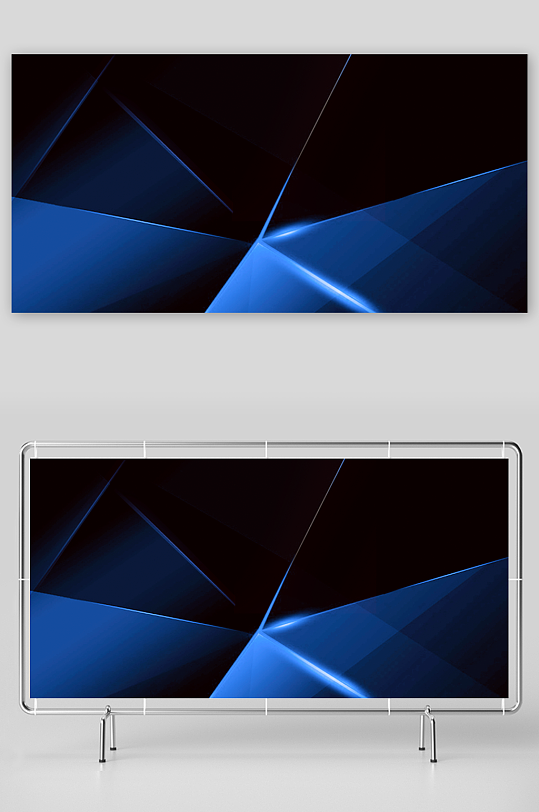 蓝色科技背景模版-众图网