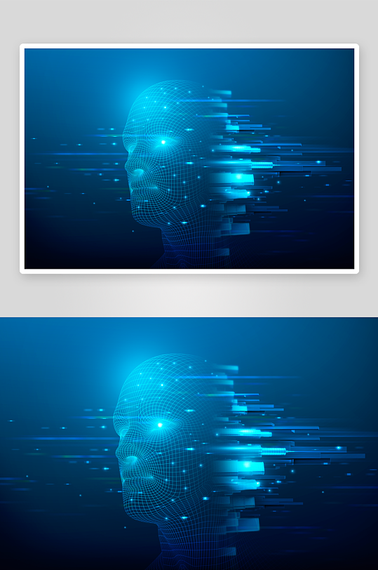 蓝色科技背景素材-众图网