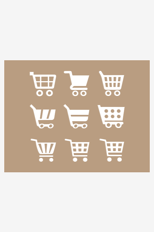 最新原创购物车图标宣传元素-众图网