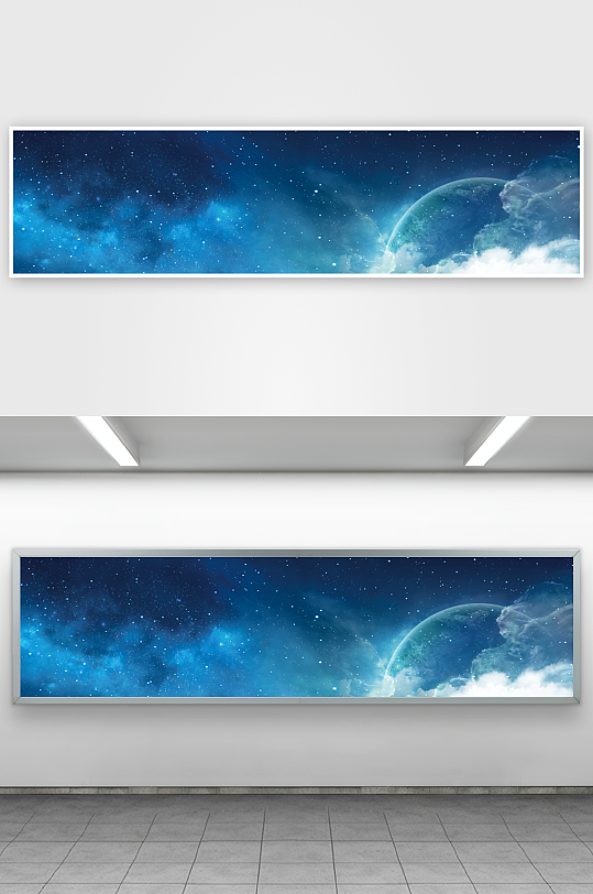 蓝色科技背景模版素材-众图网