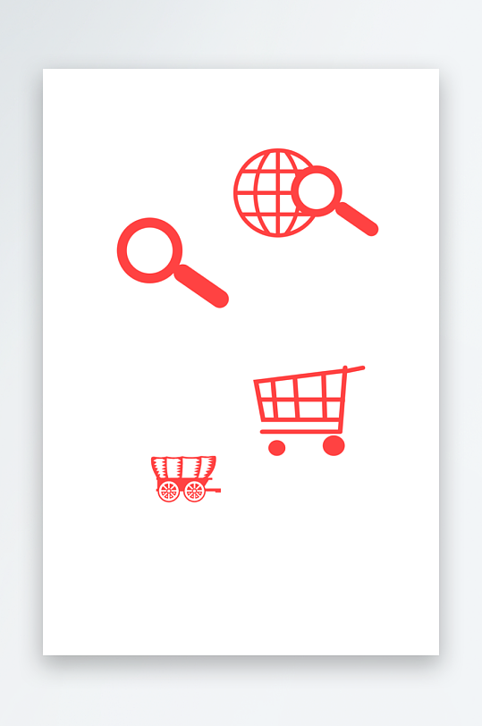 最新原创购物车图标宣传元素-众图网