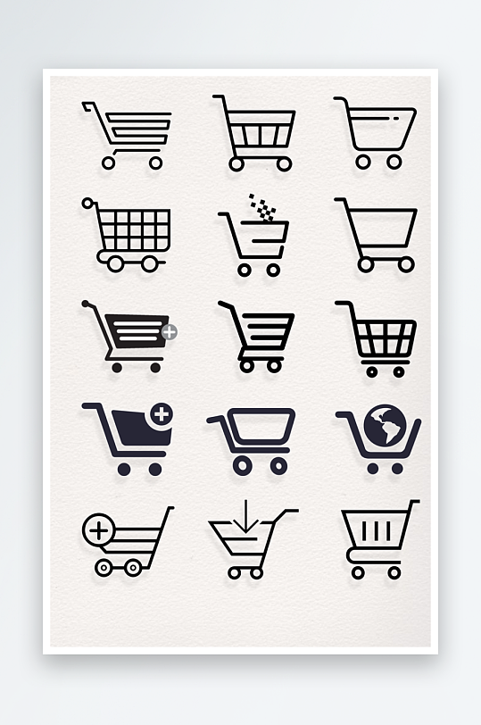 最新原创购物车图标宣传元素-众图网