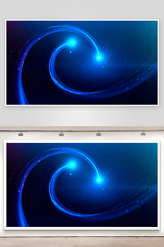 蓝色科技背景模版素材-众图网