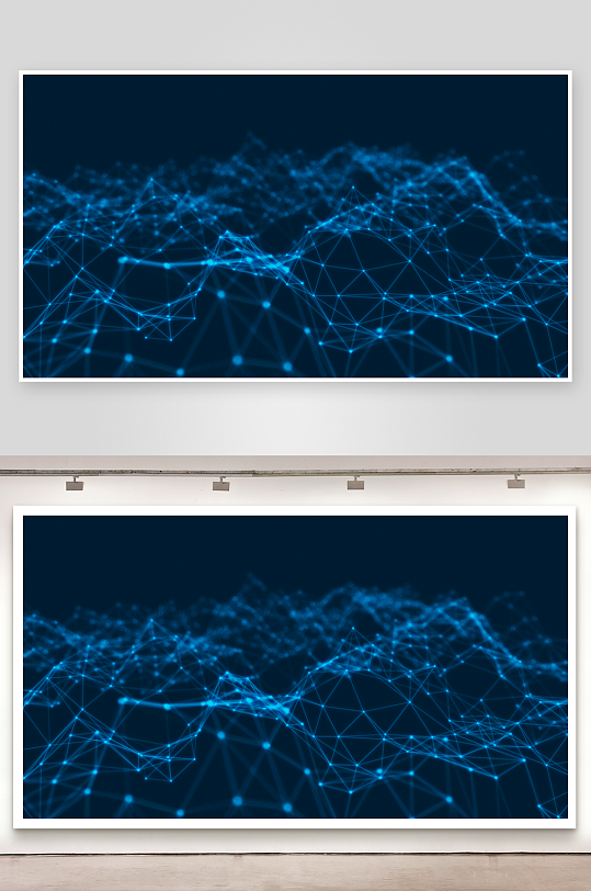蓝色科技背景模版素材-众图网