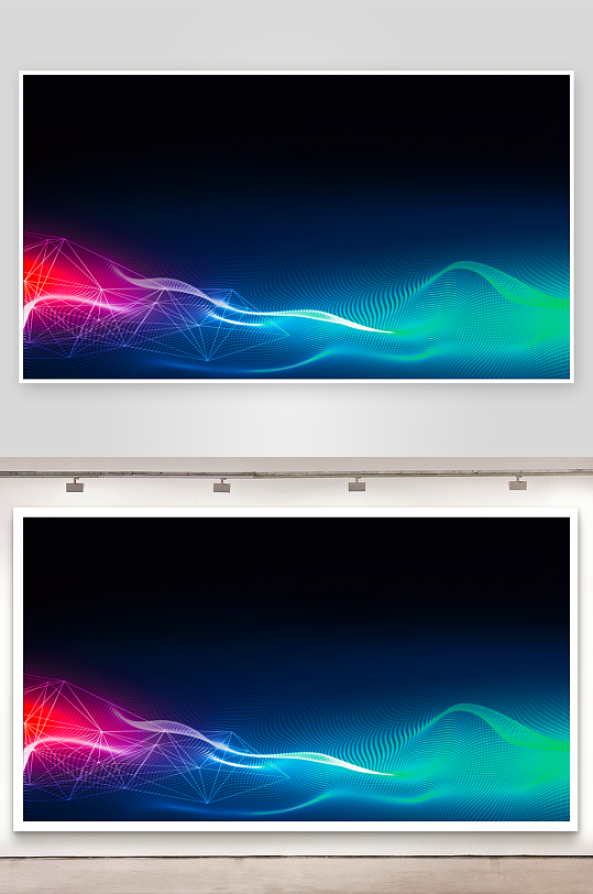 蓝色科技背景模版-众图网