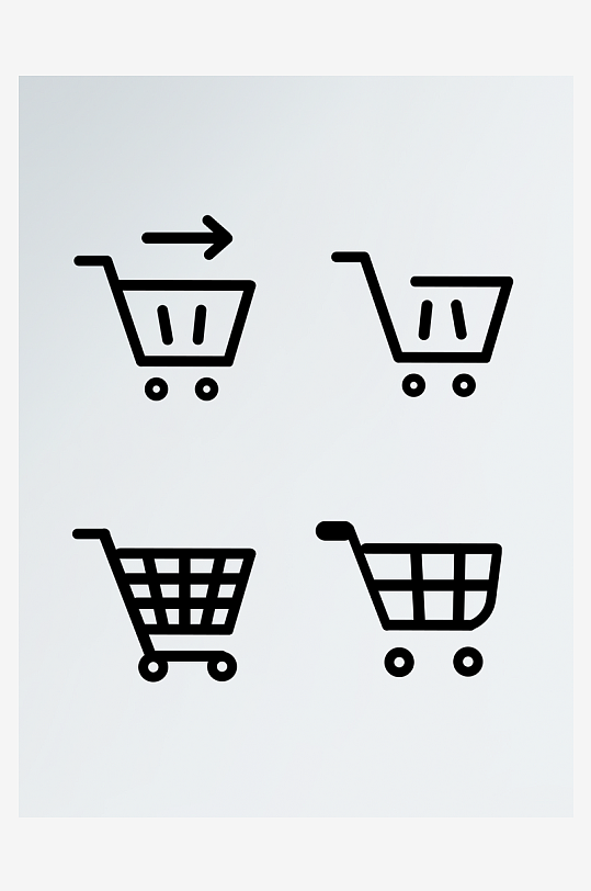 最新原创购物车图标宣传元素-众图网